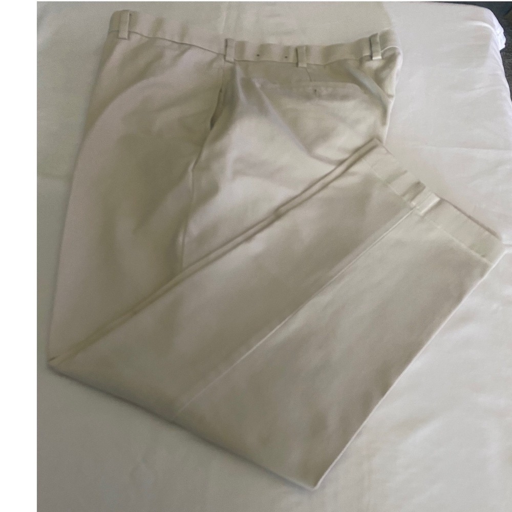 Brooks Brothers Clark Advantage Chino Khaki Pants Mens 42x30 Stone Beige Stretch